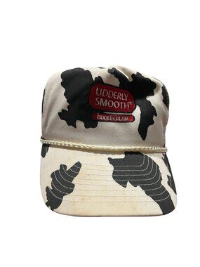 Udderly Smooth Cow Print Snapback Hat Graphic Cap